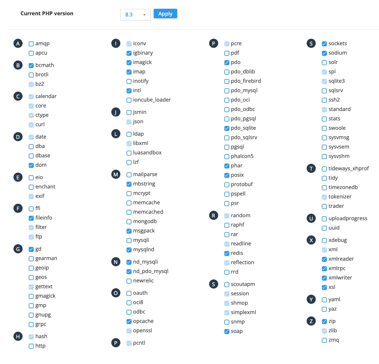 PHP 8.3 Extensions for WordPress