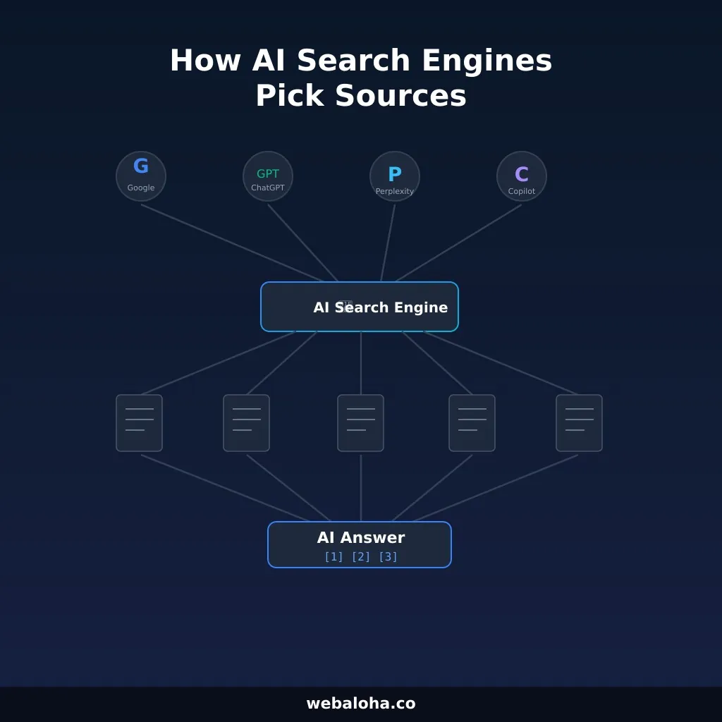 How AI Search Engines Pick Sources: AI Platforms Compared