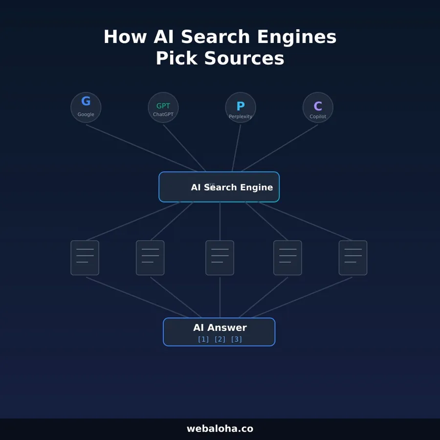 How AI Search Engines Pick Sources: AI Platforms Compared