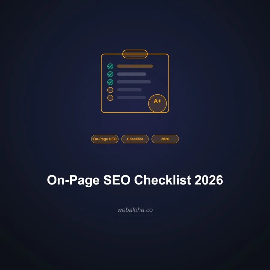 On-Page SEO Checklist for 2026