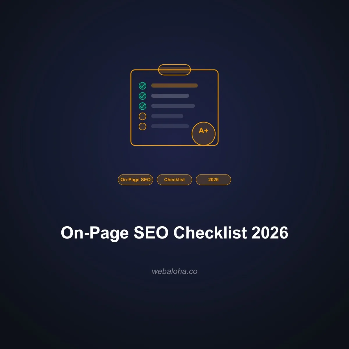 On-Page SEO Checklist for 2026