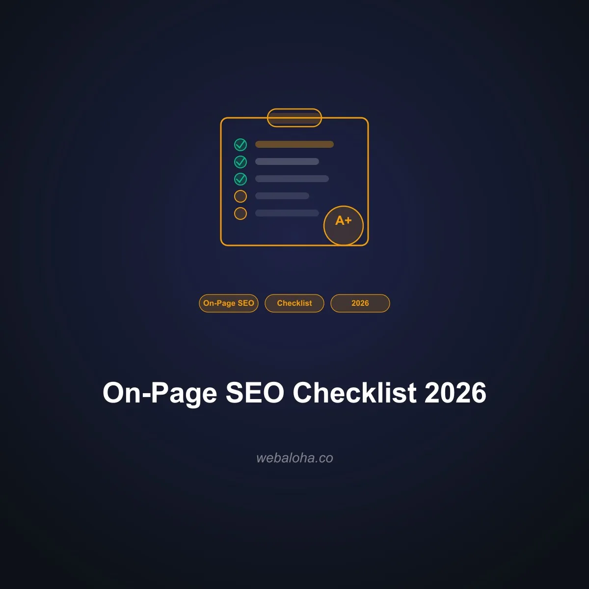 On-Page SEO Checklist for 2026