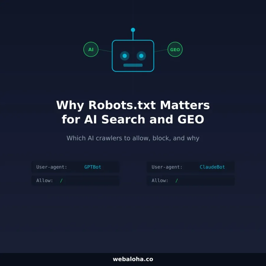 Why Robots.txt Matters for AI Search and GEO in 2026