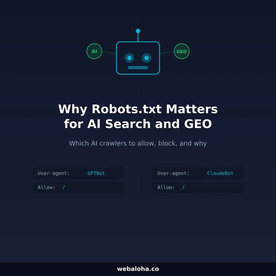 Why Robots.txt Matters for AI Search and GEO in 2026