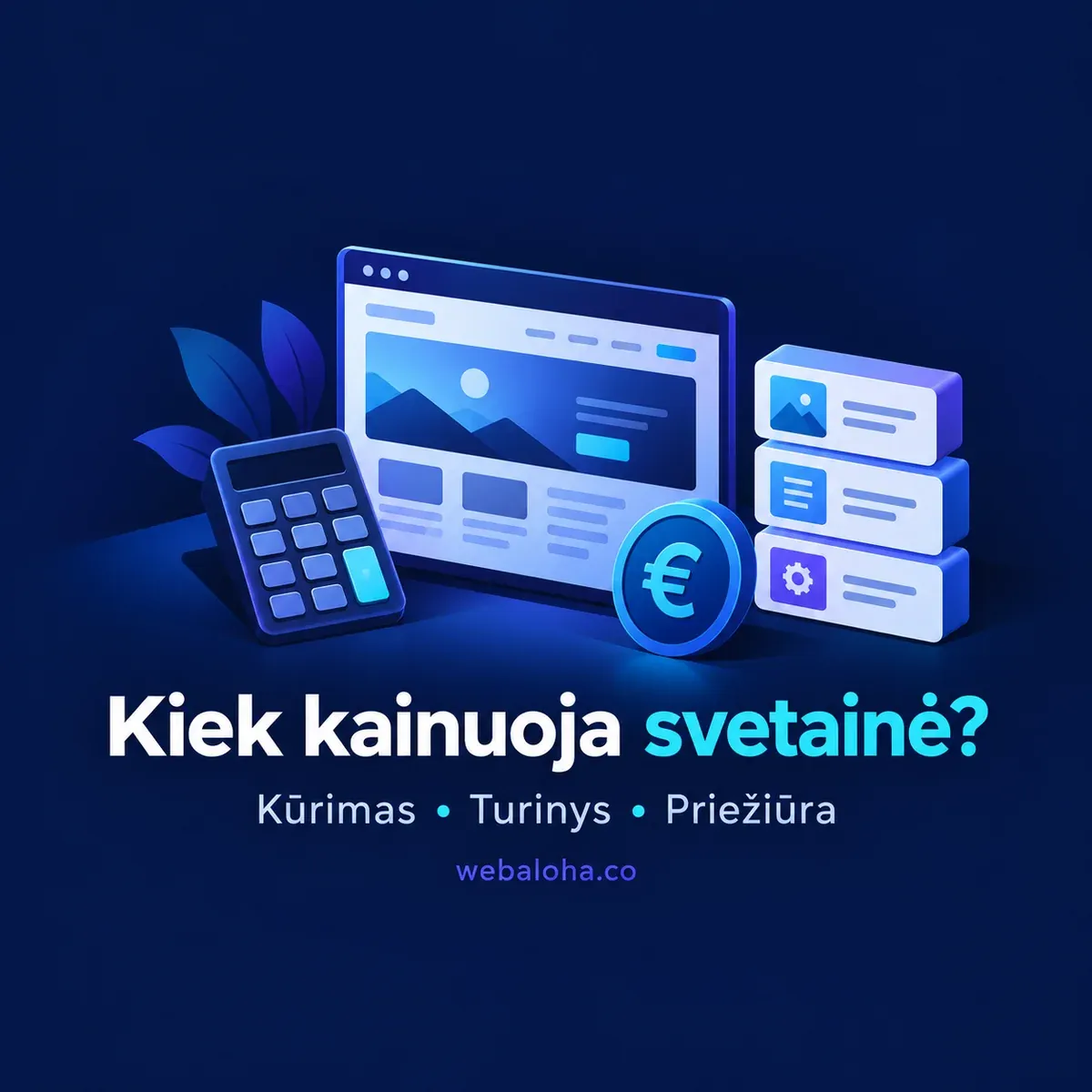 Kiek kainuoja svetainė smulkiajam verslui 2026 metais?
