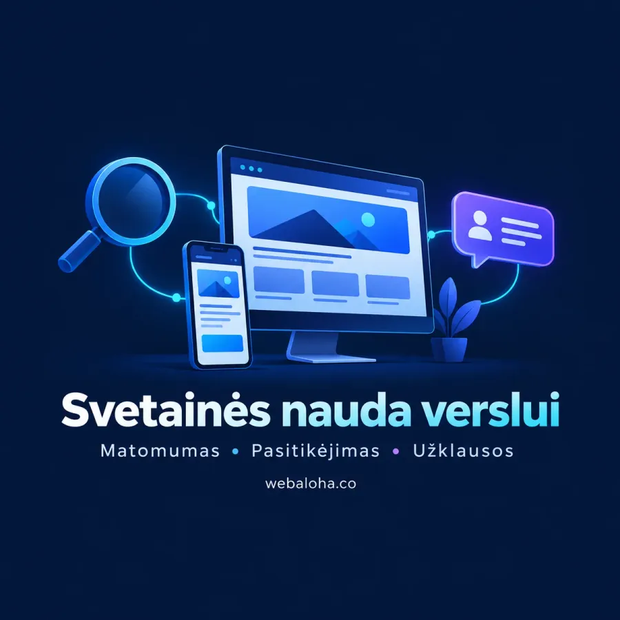 Kokia svetainės nauda verslui 2026 metais?