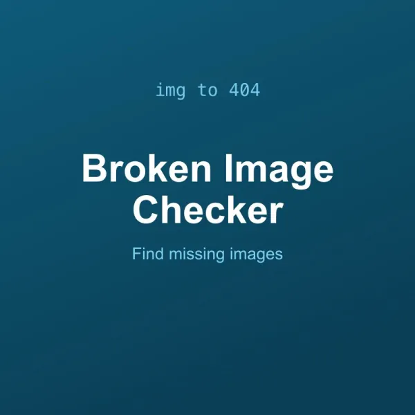 Broken Image Checker Tool Online