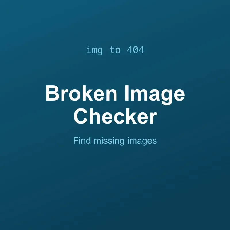 Broken Image Checker Tool Online