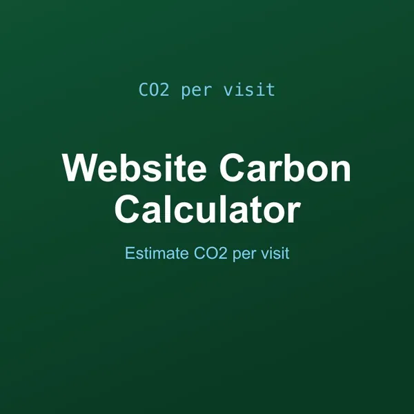 Website Carbon Footprint Calculator Tool Online