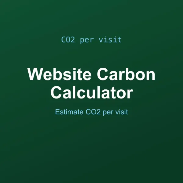 Website Carbon Footprint Calculator Tool Online