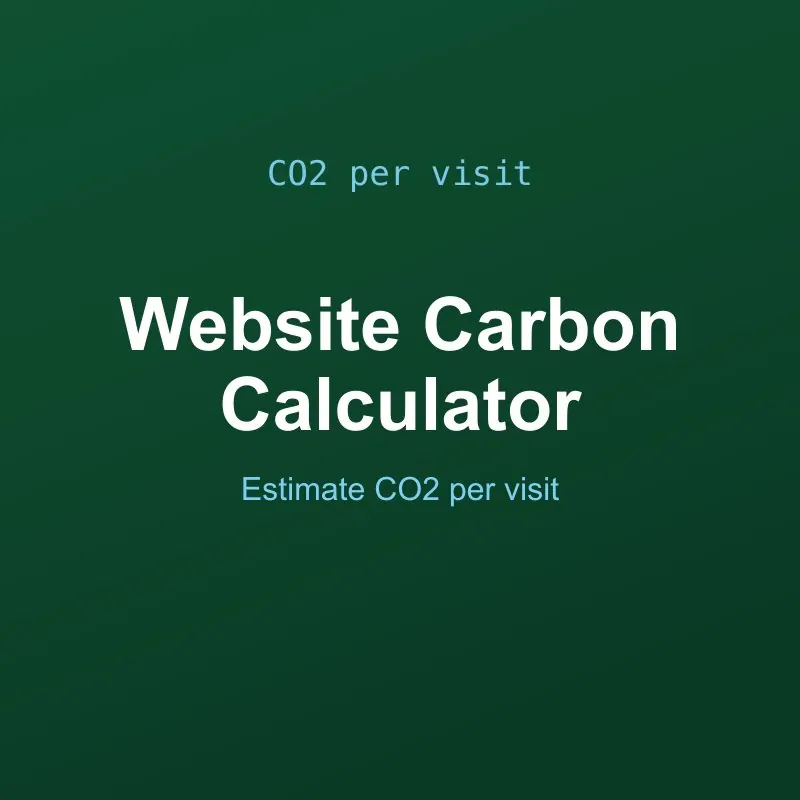 Website Carbon Footprint Calculator Tool Online