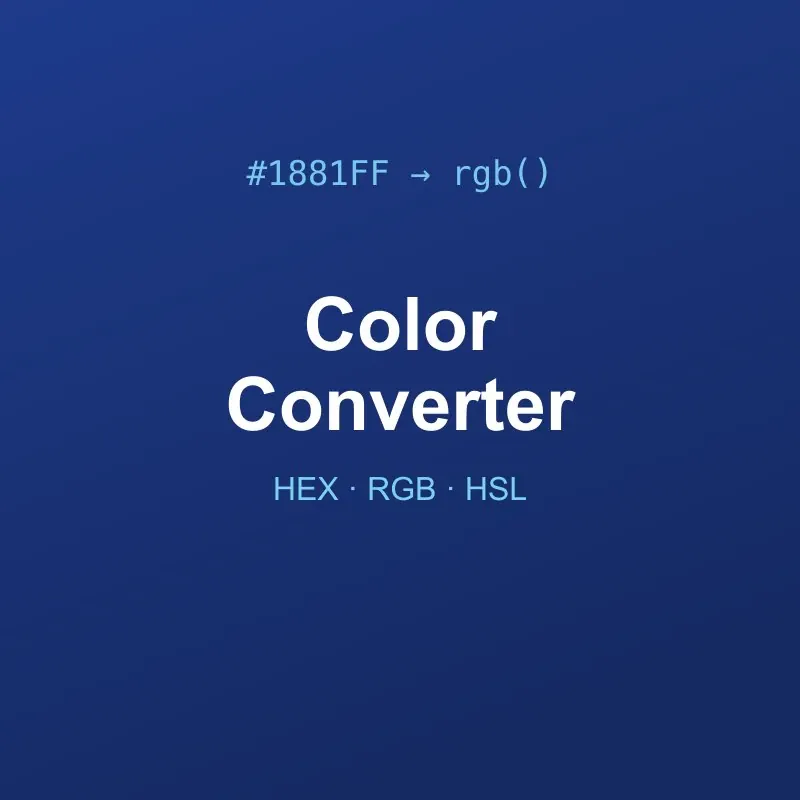 HEX RGB HSL Color Converter Tool Online
