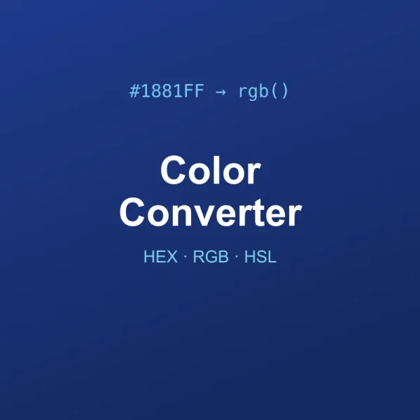 HEX RGB HSL Color Converter Tool Online