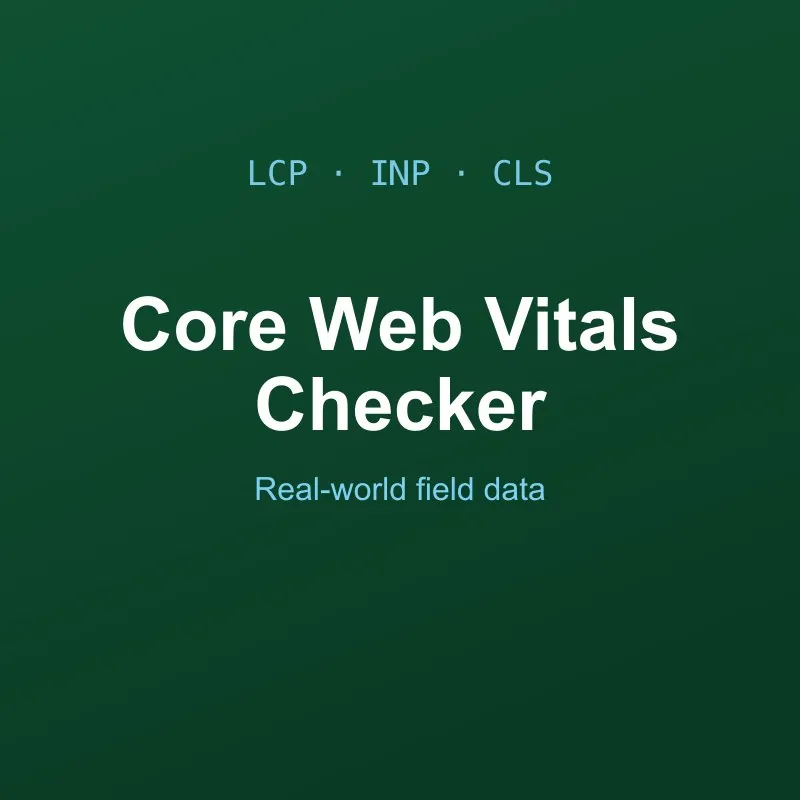 Core Web Vitals Checker Tool Online