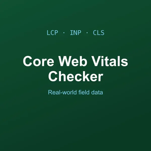 Core Web Vitals Checker Tool Online