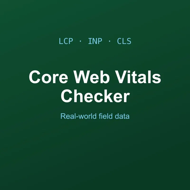 Core Web Vitals Checker Tool Online