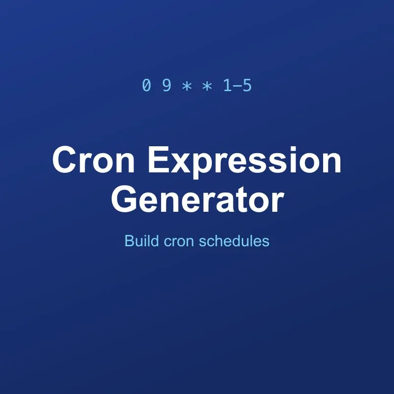 Cron Expression Generator Tool Online