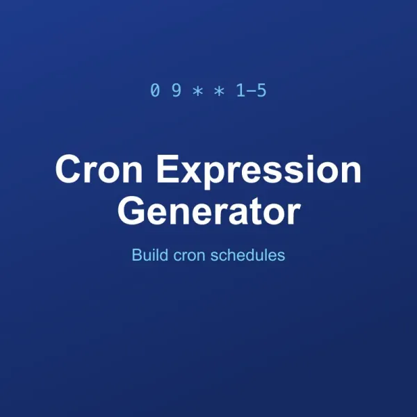 Cron Expression Generator Tool Online