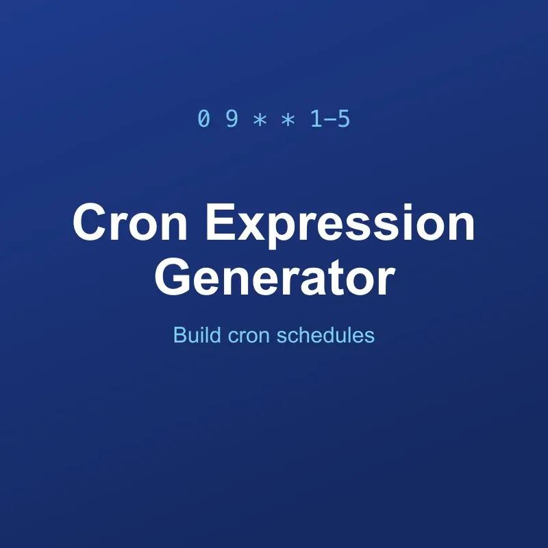 Cron Expression Generator Tool Online