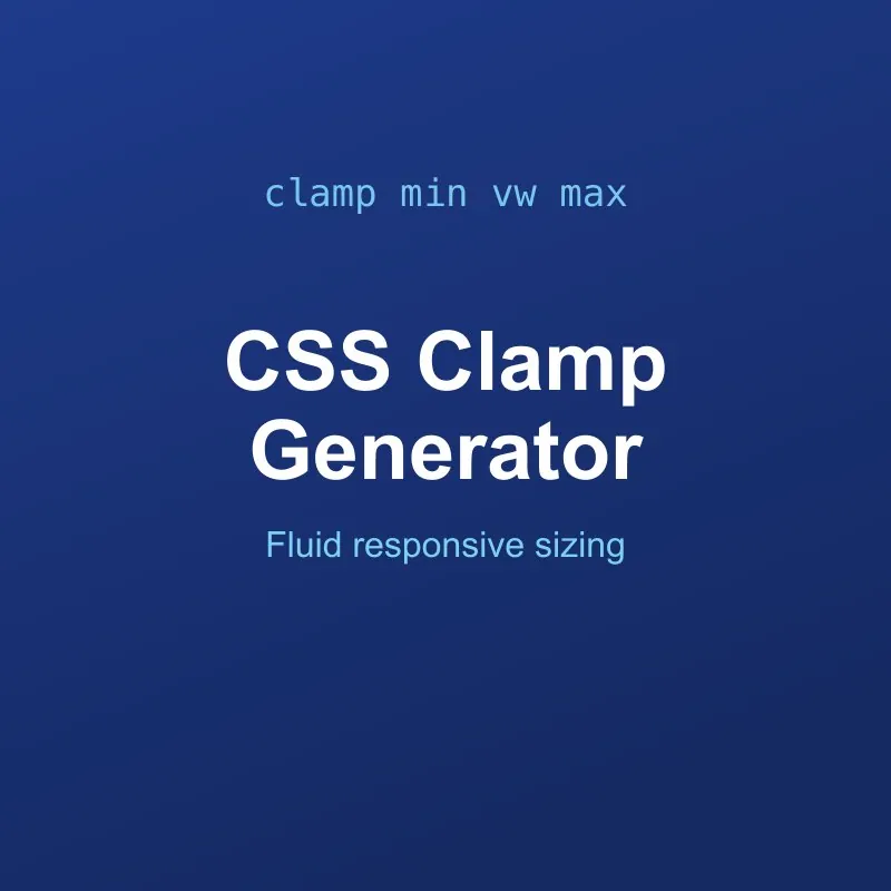 CSS Clamp Responsive Font Size Generator Tool Online