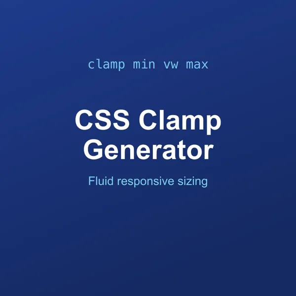 CSS Clamp Responsive Font Size Generator Tool Online