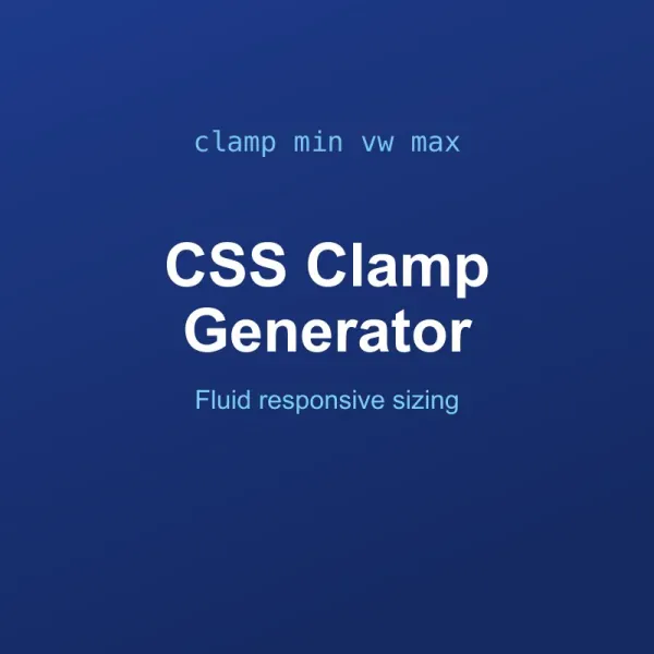 CSS Clamp Responsive Font Size Generator Tool Online