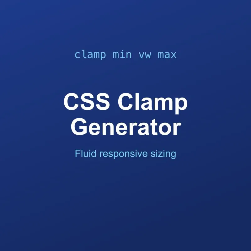 CSS Clamp Responsive Font Size Generator Tool Online