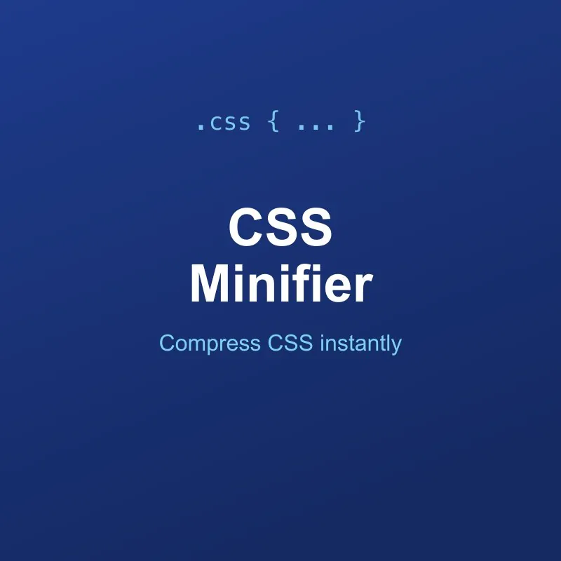 CSS Minifier Tool Online