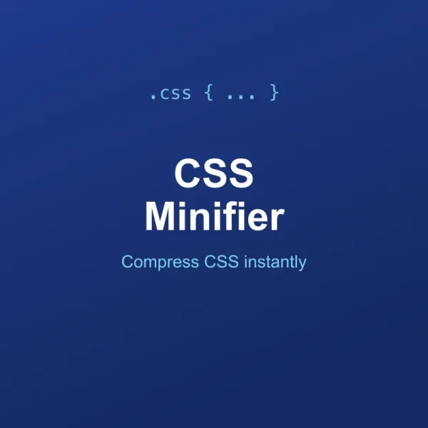 CSS Minifier Tool Online
