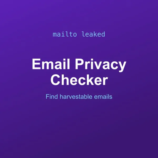 Email Address Privacy Checker Tool Online