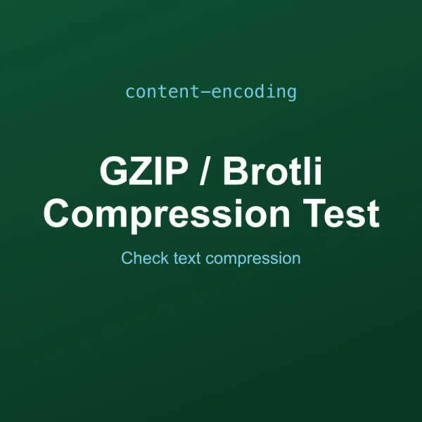 GZIP & Brotli Compression Test Tool Online