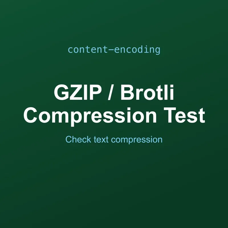 GZIP & Brotli Compression Test Tool Online