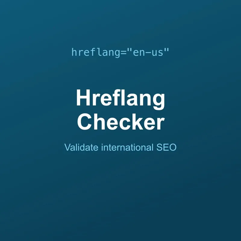 Hreflang Tags Checker Tool Online