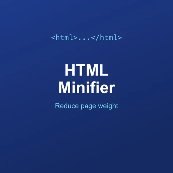 HTML Minifier Tool Online