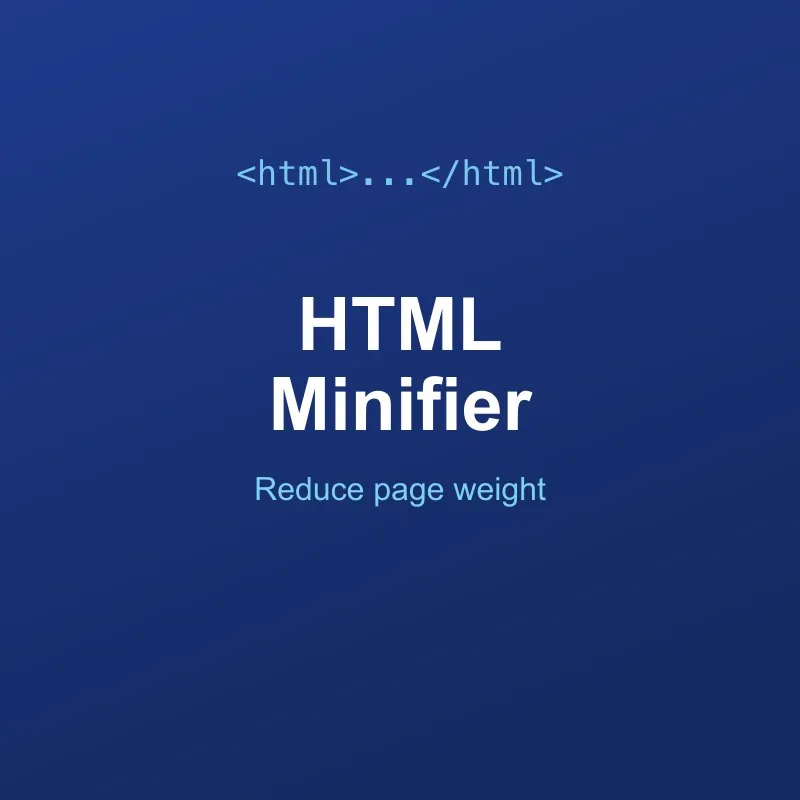 HTML Minifier Tool Online