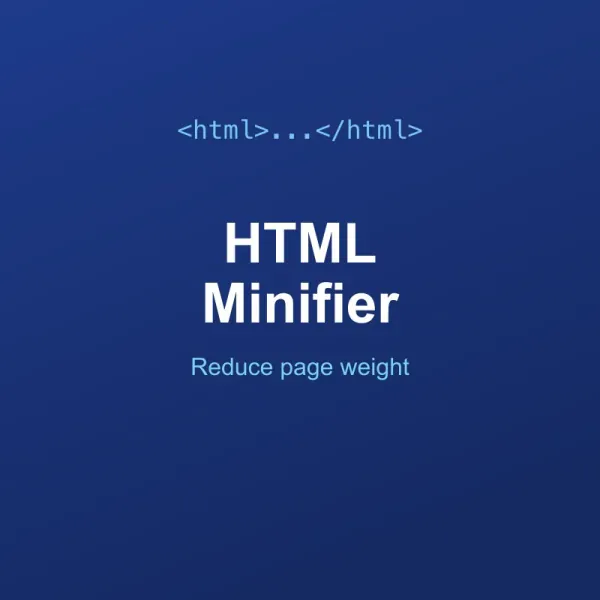 HTML Minifier Tool Online