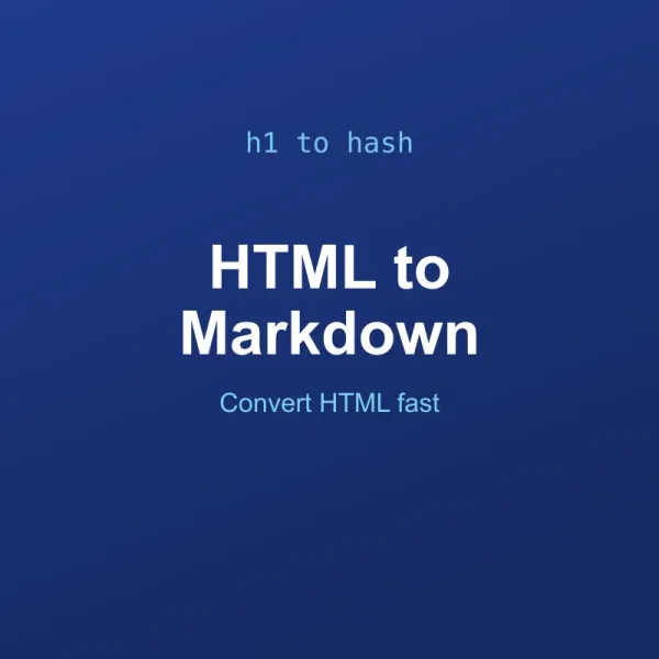 HTML to Markdown Converter Tool Online