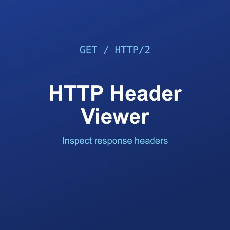 HTTP Response Header Viewer Tool Online