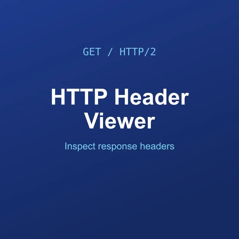 HTTP Response Header Viewer Tool Online