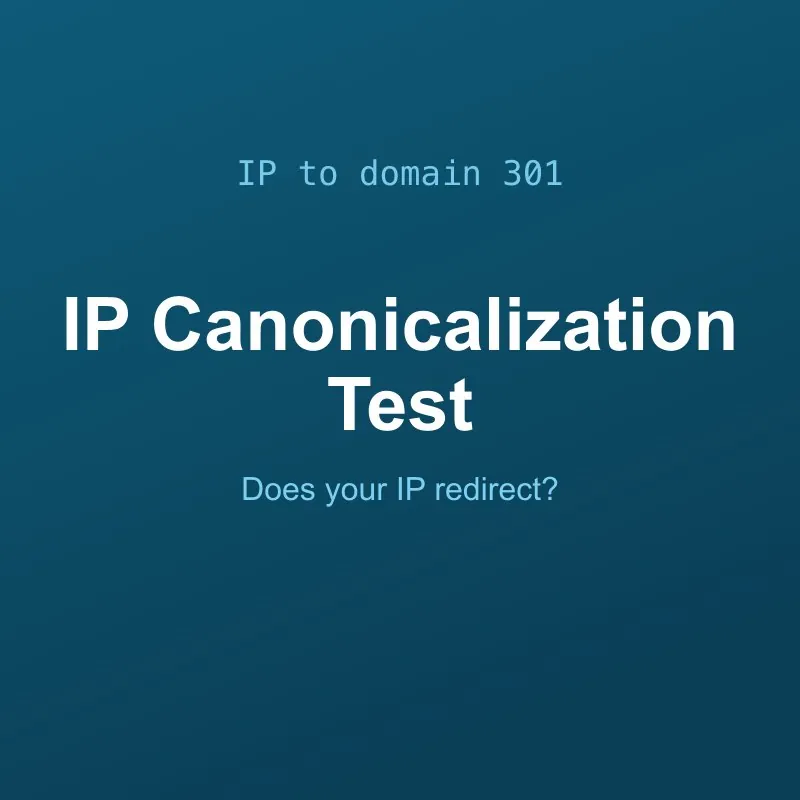 IP Canonicalization Test Tool Online