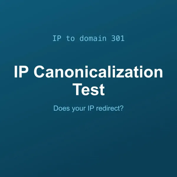 IP Canonicalization Test Tool Online