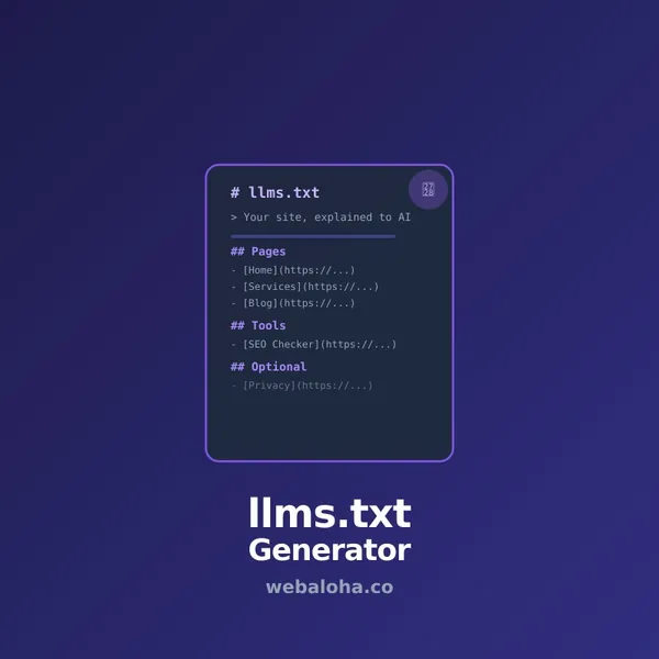 llms.txt Generator Tool Online