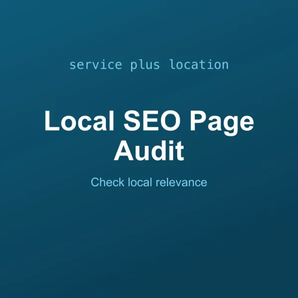 Local SEO Landing Page Audit Tool