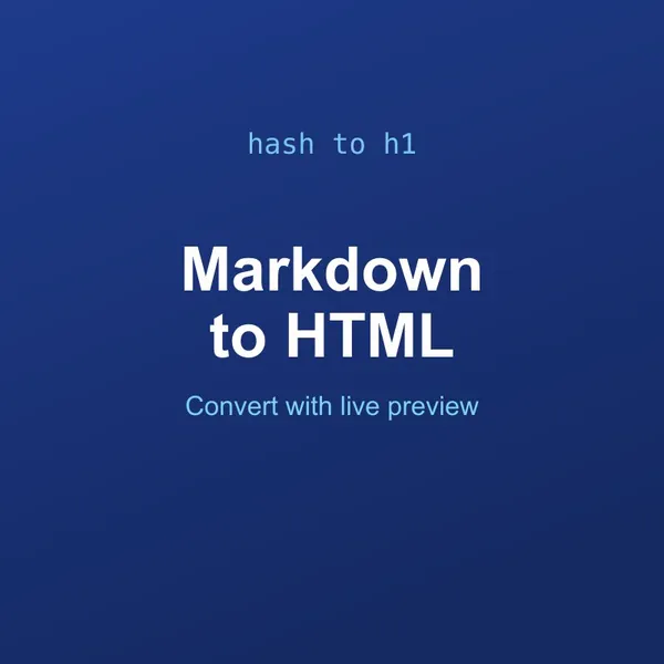Markdown to HTML Converter Tool Online
