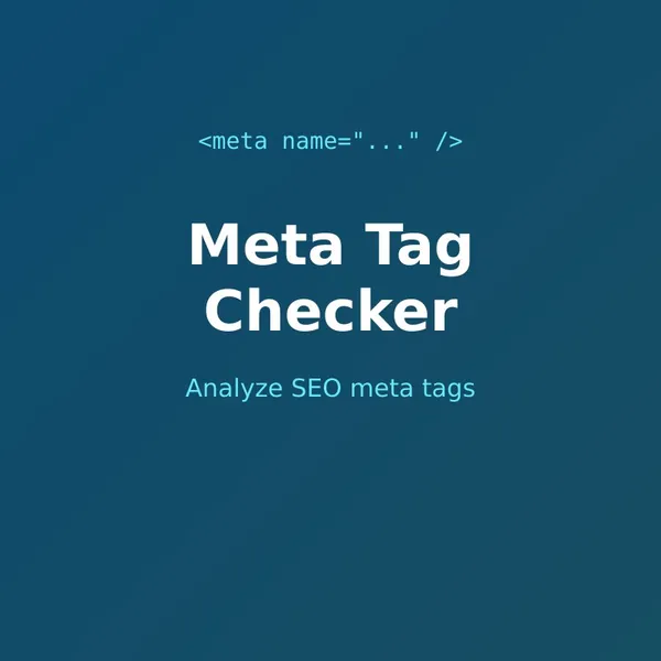 Meta Tag Checker Tool Online