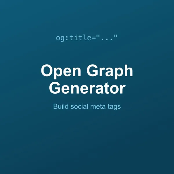 Open Graph & Social Meta Tag Generator Online