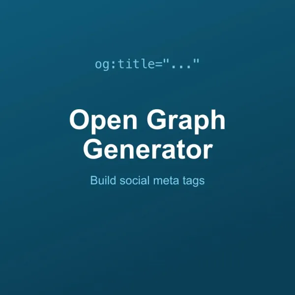 Open Graph & Social Meta Tag Generator Online