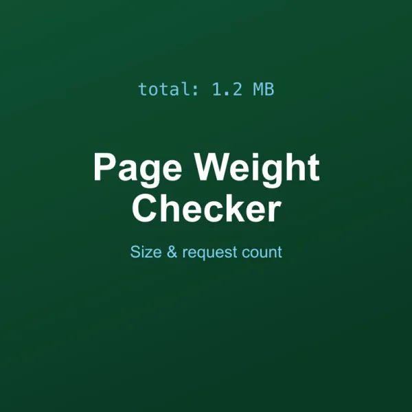 Page Weight & Request Count Checker Tool Online