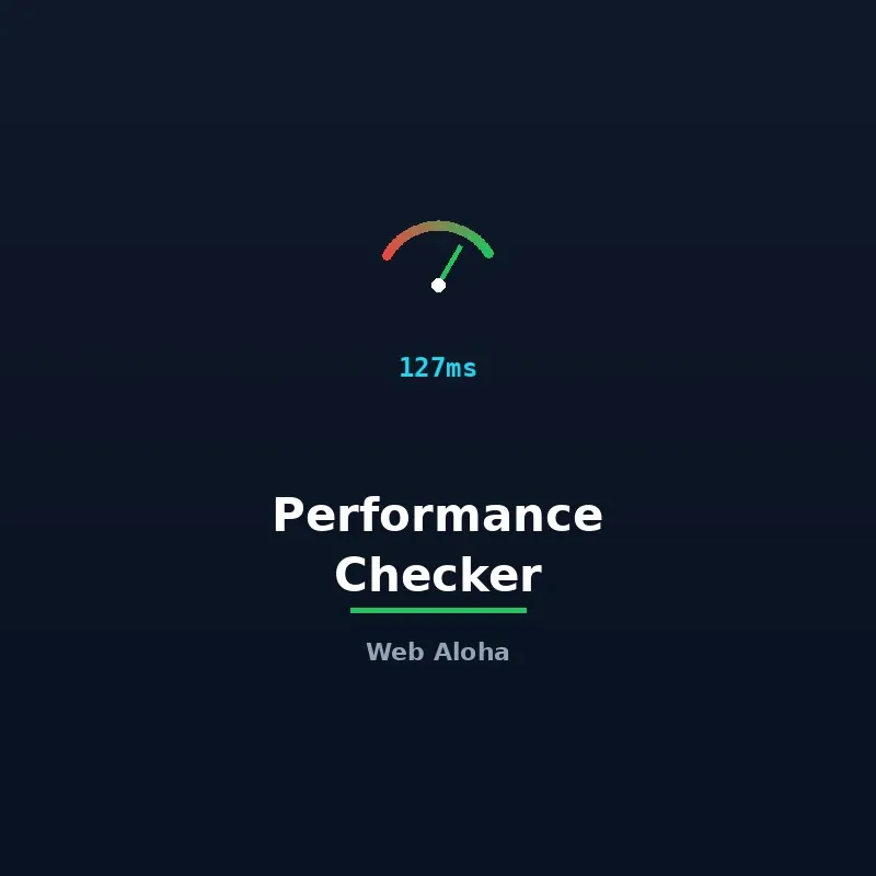 Website Performance Checker Tool Online