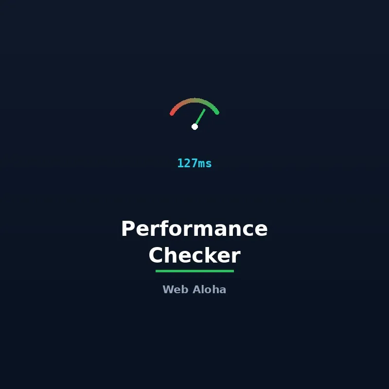 Website Performance Checker Tool Online